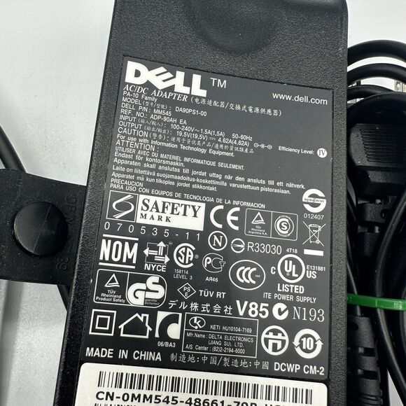DELL AC/DC POWER ADAPTER 4.62A 19.5V MM545 DA90PS1-00 OEM 7.4mm tip - Picture 3 of 5